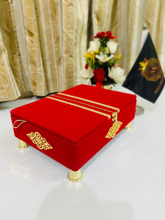 Royal Velvet Gift Box with Golden Accents