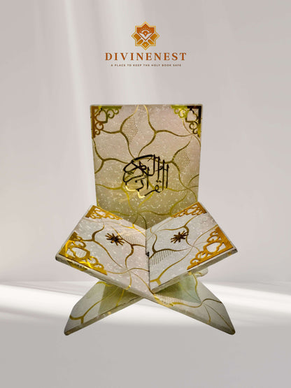 DivineNest – Premium Turkish-Style Quran Box + Quran & Rihal (Handmade Collection)