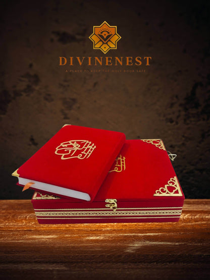 DivineNest – Premium Style Quran Box & Quran Majeed (Handmade Collection)