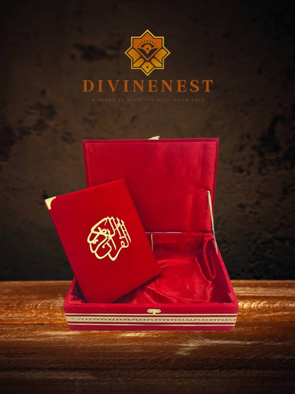 DivineNest – Premium Style Quran Box & Quran Majeed (Handmade Collection)