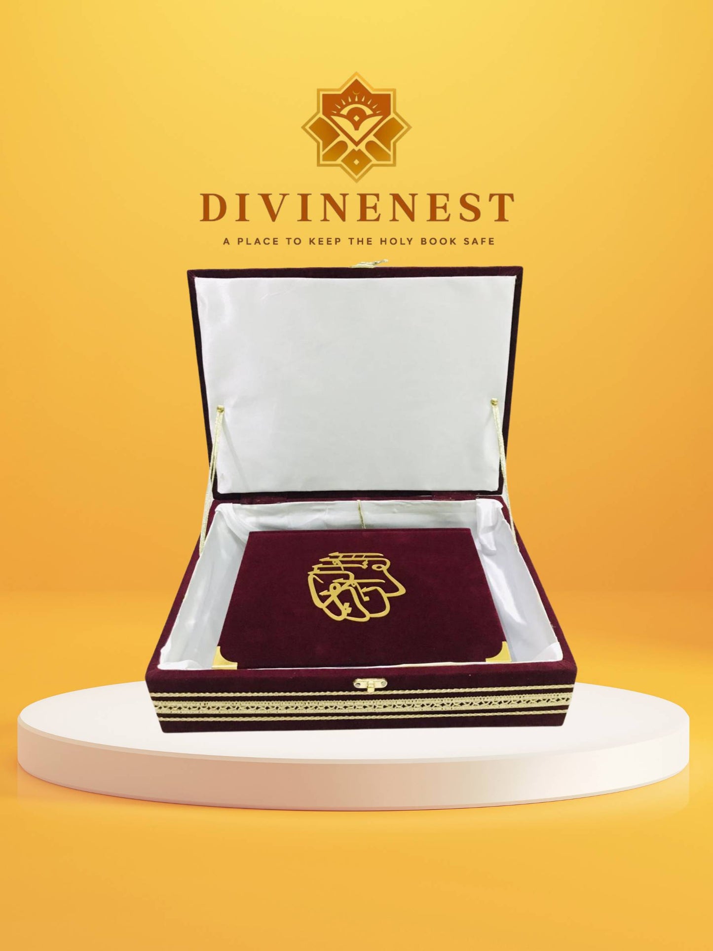 DivineNest – Premium Style Quran Box & Quran Majeed (Handmade Collection)