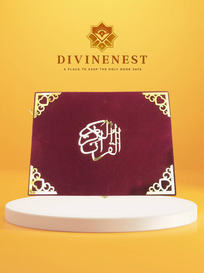 DivineNest – Premium Style Quran Box & Quran Majeed (Handmade Collection)