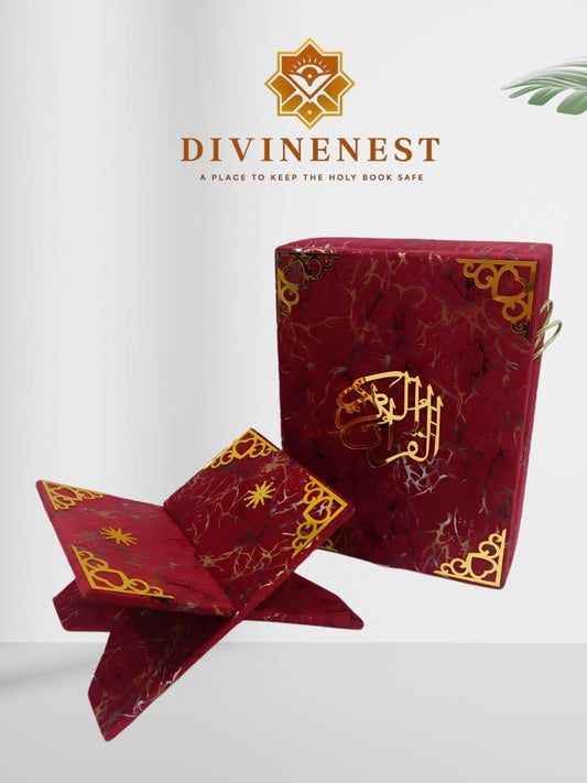 Turkish-Style Quran Box  & Rihal (Handmade Collection)