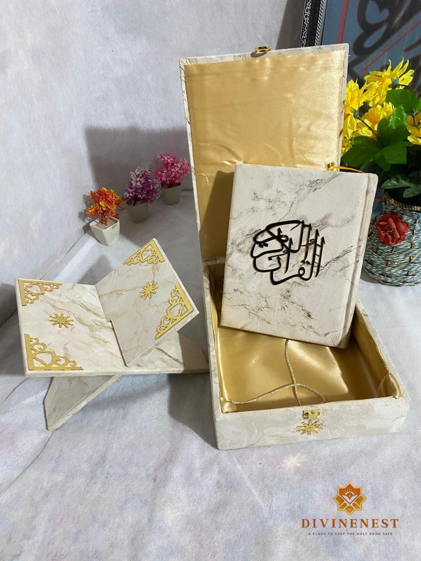 Turkish-Style Quran Box + Quran & Rihal