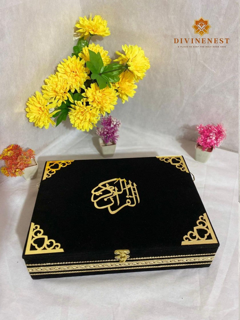 Premium Al Quran Box + Rehal & Quran Majeed