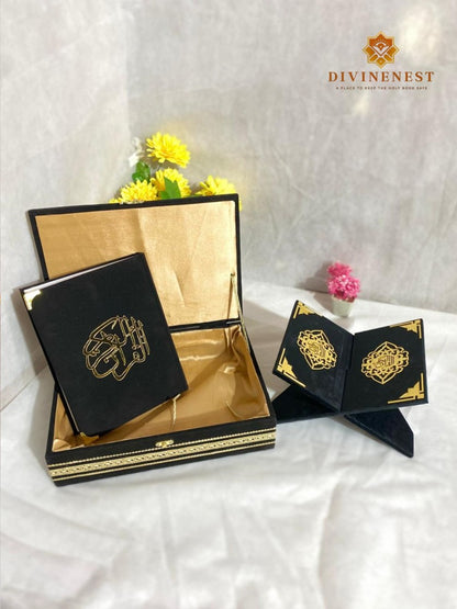 Premium Al Quran Box + Rehal & Quran Majeed