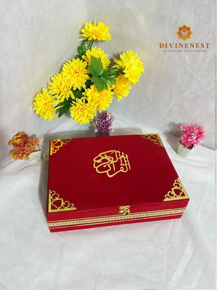 Premium Al Quran Box + Rehal & Quran Majeed