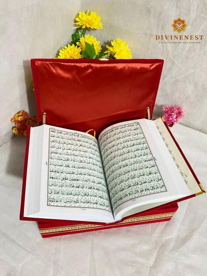 Premium Al Quran Box + Rehal & Quran Majeed