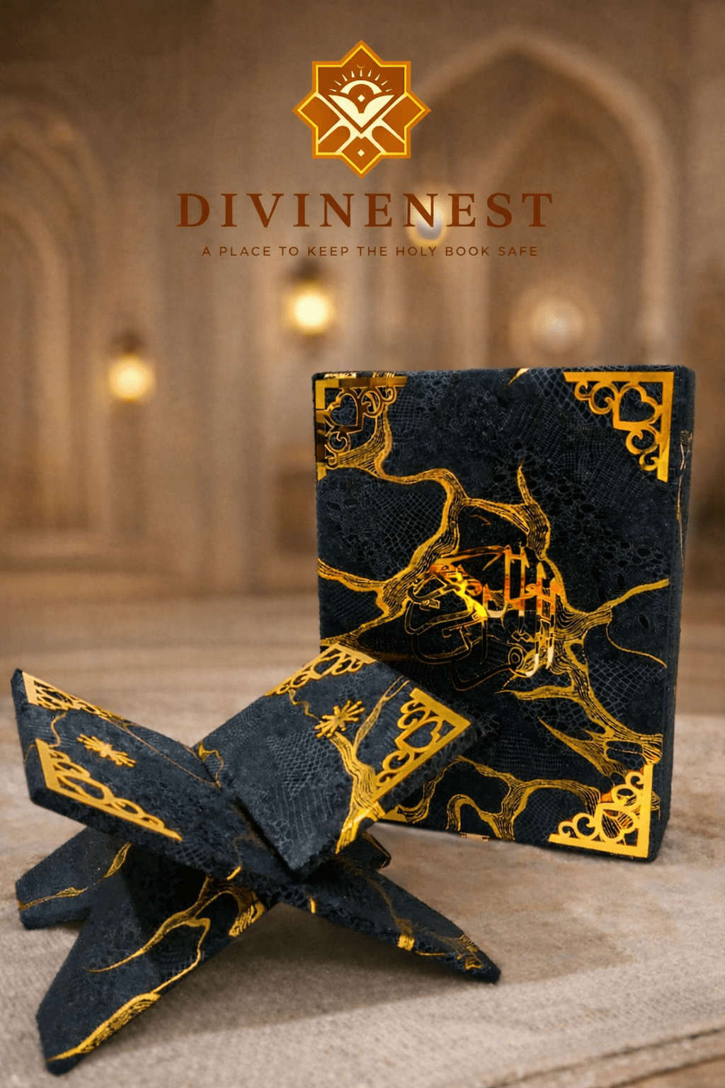 Turkish-Style Quran Box  & Rihal (Handmade Collection)