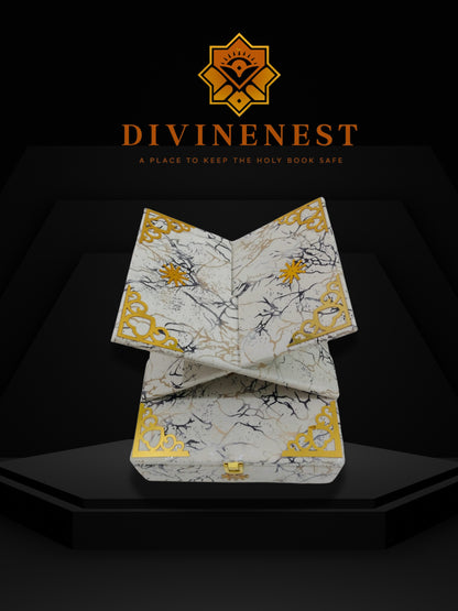 Premium Turkish-Style Quran + Box & Rihal (Handmade Collection)